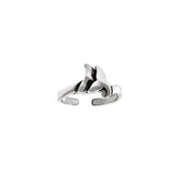 Double Whale Silver Wrap Ring Sterling Silver Toe Ring TTR091 - Rings